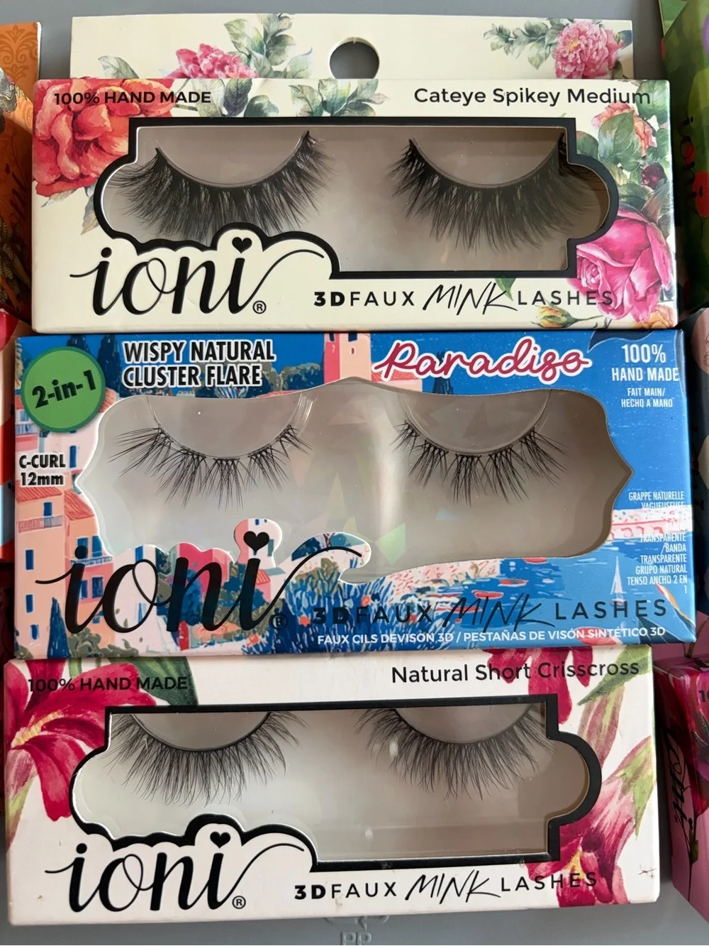 10 Ioni 3D Faux Mink False Eyelashes - Black